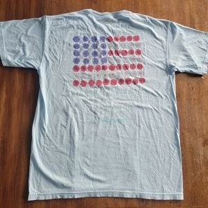 Anna Grace Women's Light Blue OH My Stars Flag T-Shirt - Size Large